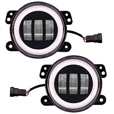 Universal 4 Inch Angel Eye Fog Light ( White & yellow )