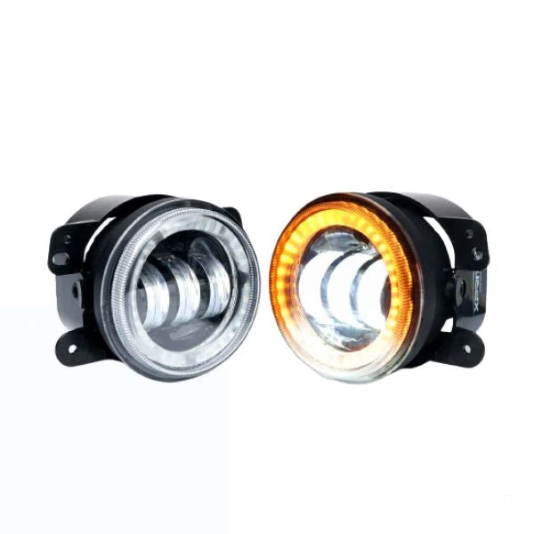 Universal 4 Inch Angel Eye Fog Light ( White & yellow )